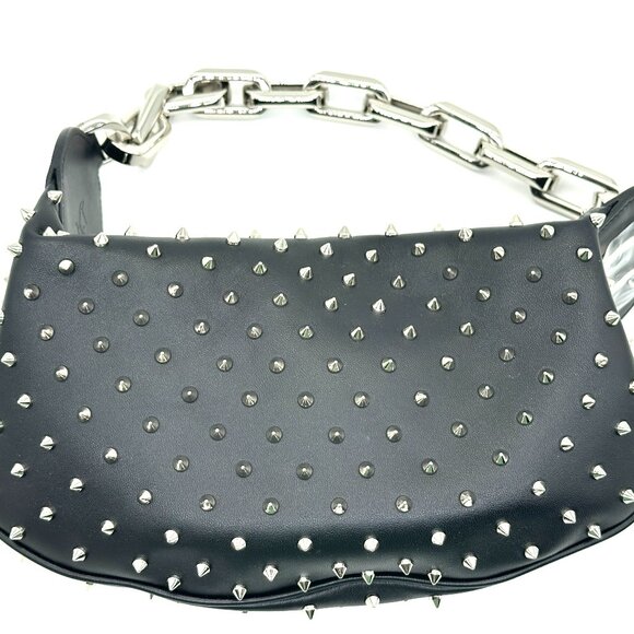 Christian Louboutin LE 54 Studded Spiked Leather Chain Shoulder Hand Bag - Picture 7 of 16